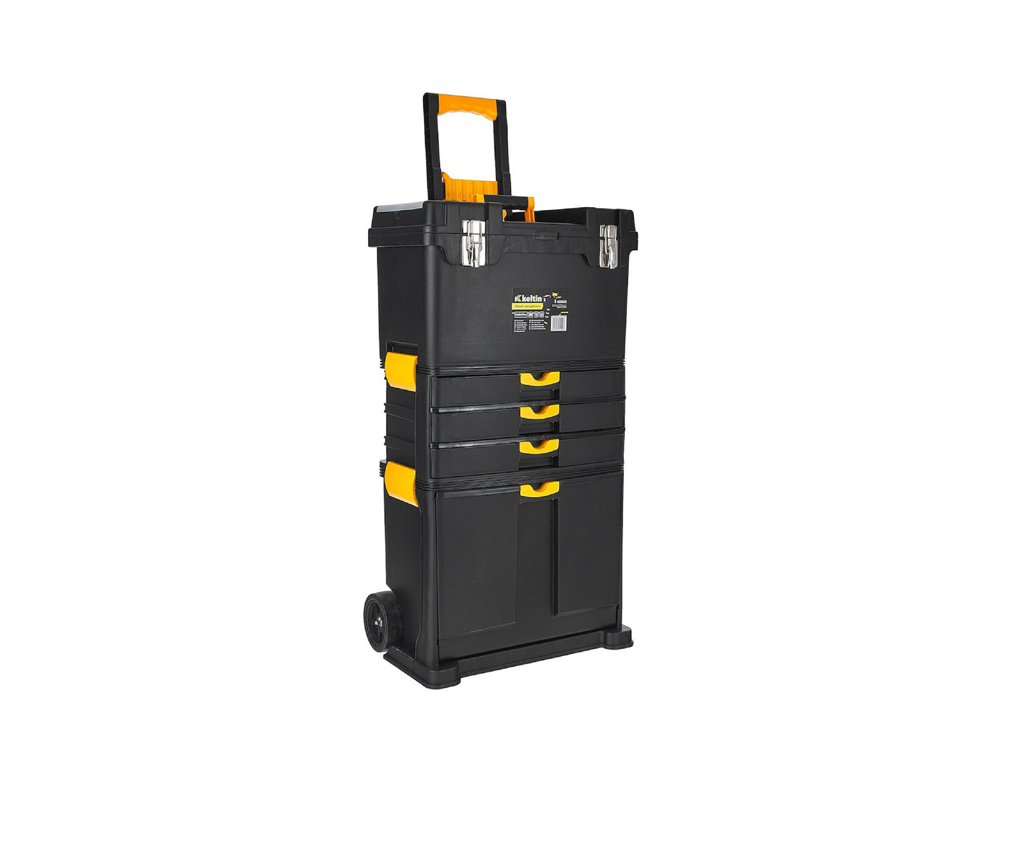 Carucior pentru scule cu organizator, 4 sertare, plastic, Keltin K00621