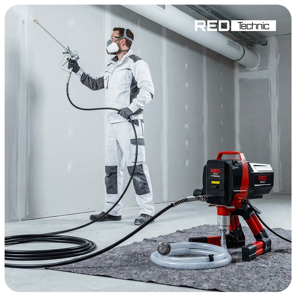 Aparat hidrodinamic pentru vopsit, 1200 W, 230 bar, Red Technic RTPDM0166