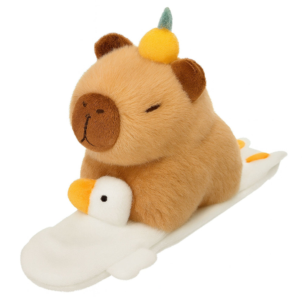 Bratara pentru copii cu capybara si ratusca, 23 cm, maro / alb, Lean 27546