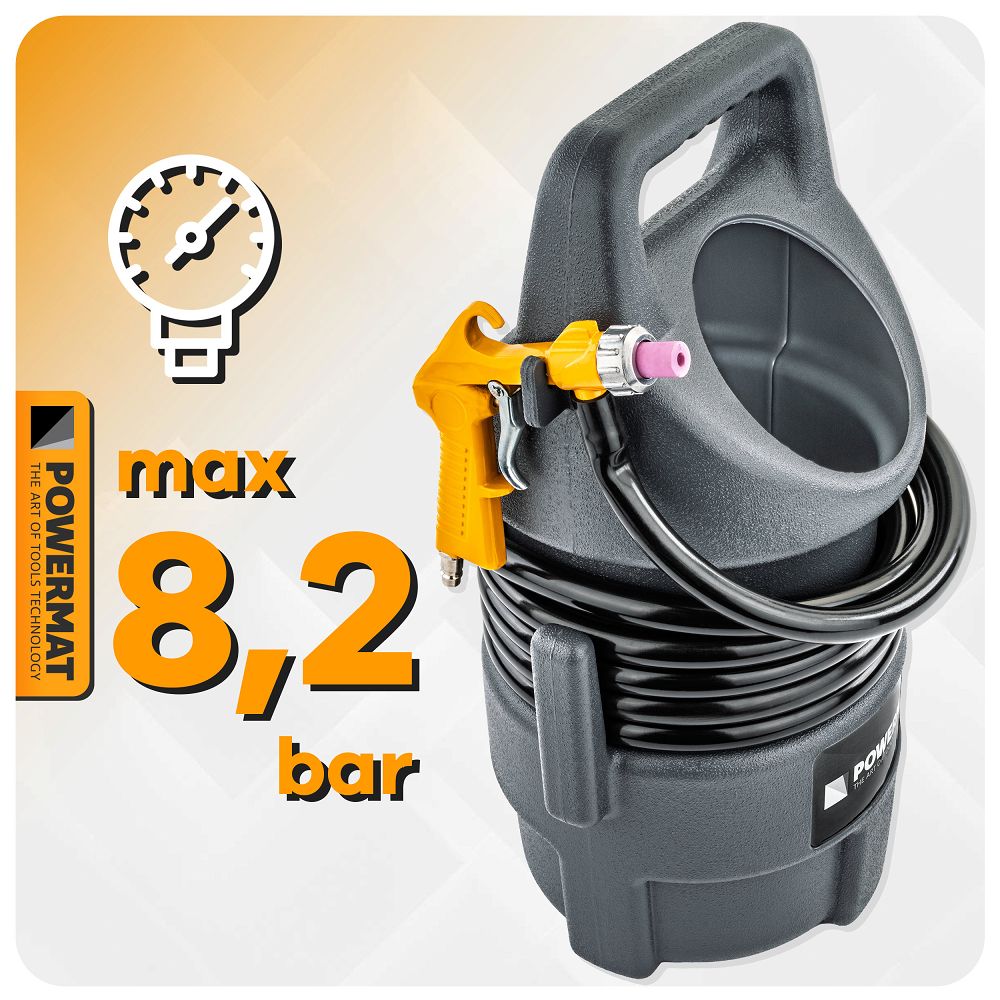 Aparat de sablat pneumatic PM-PIA-10T, 10 l, 5.5 - 8.2 bar, Powermat PM1364