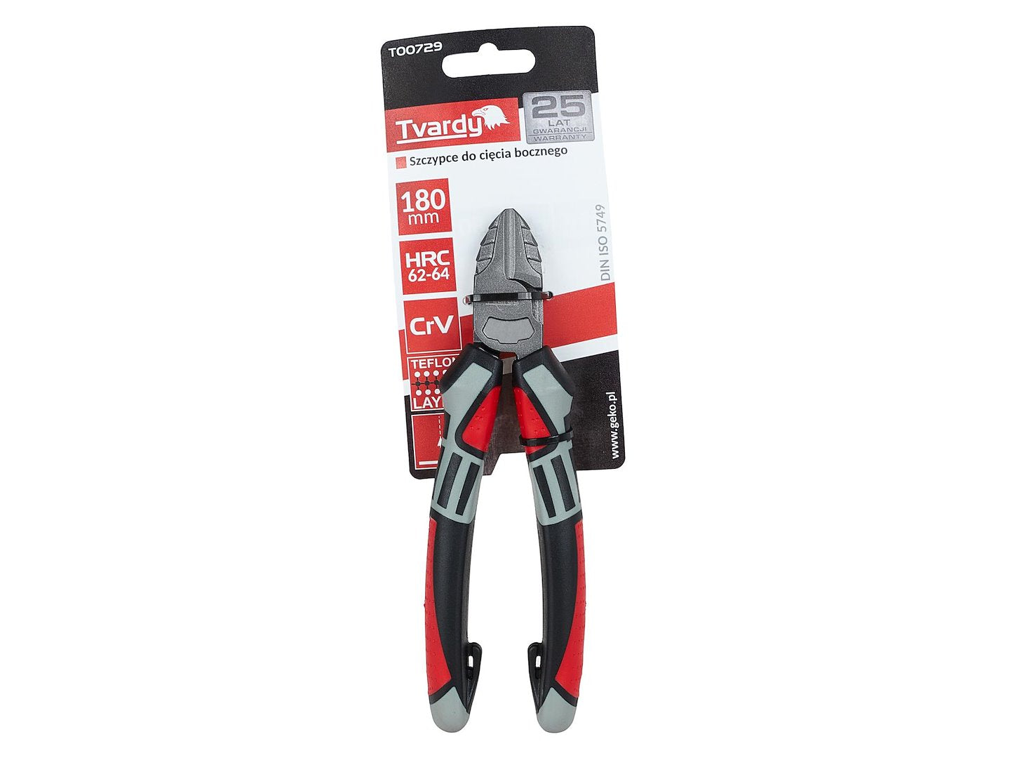 Cleste cu tais lateral, 180 mm, Cr-V, Tvardy T00729