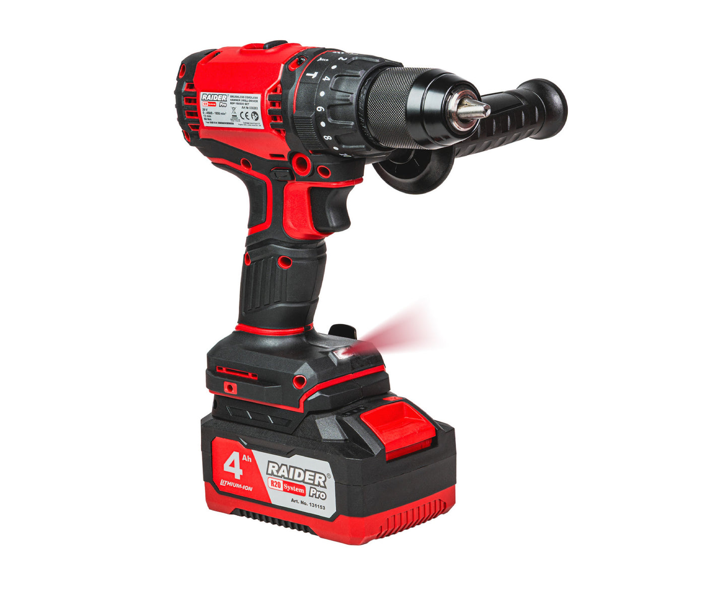 Masina de gaurit cu percutie cu acumulator RDP-YBID20, 20 V, 4 Ah, 60 Nm, Raider 030263
