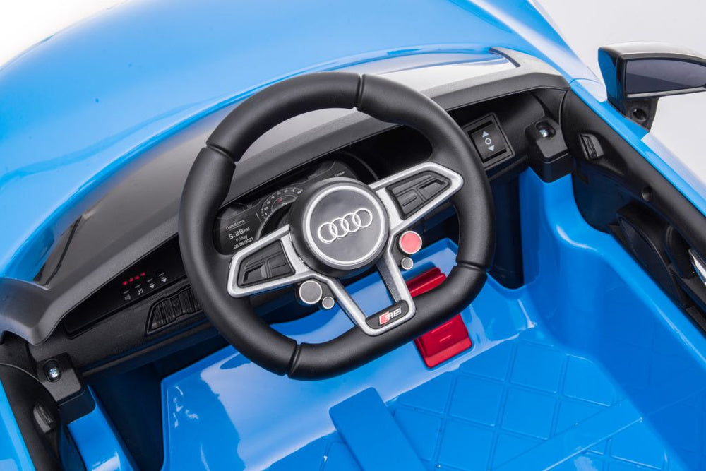 Masinuta electrica pentru copii Audi R8, 12 V, albastru, 107 x 58 x 48 cm, Lean 9043