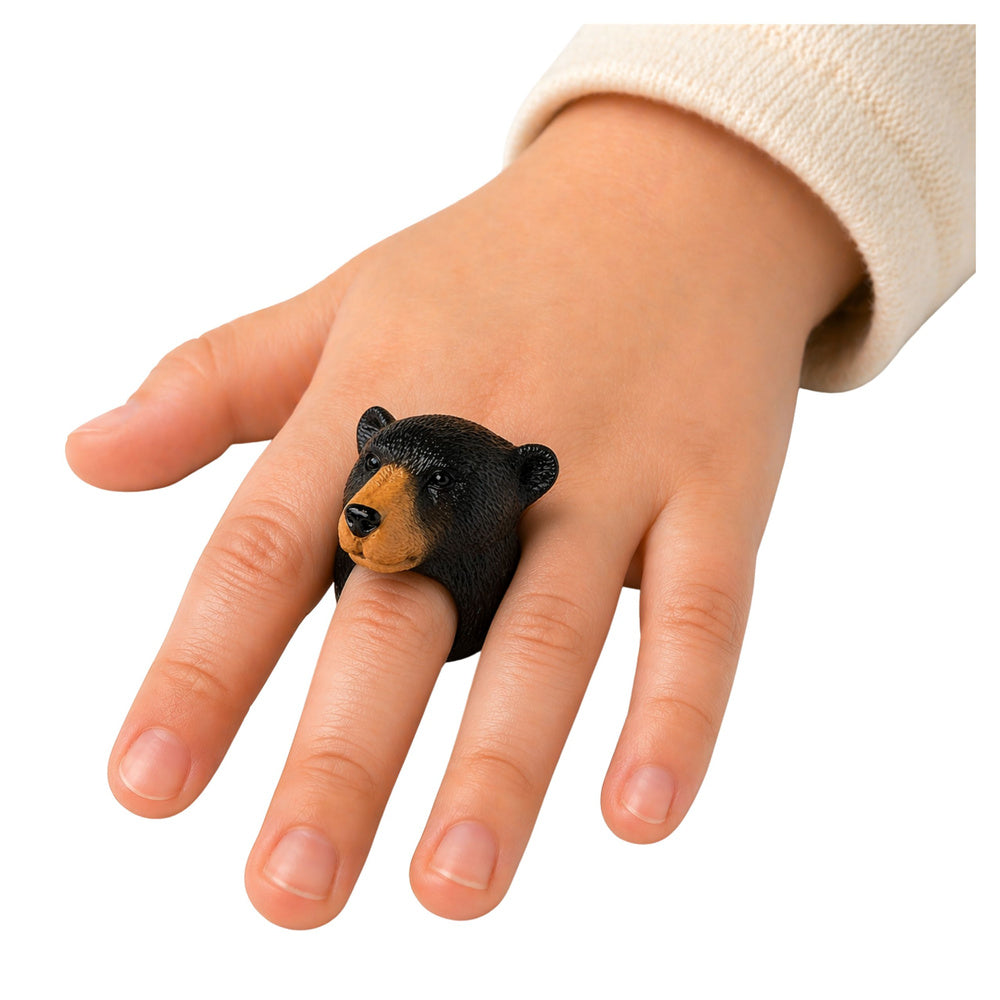 Inel educativ cu animale, urs brun, 5.5 x 3 x 3 cm, Lean 11263