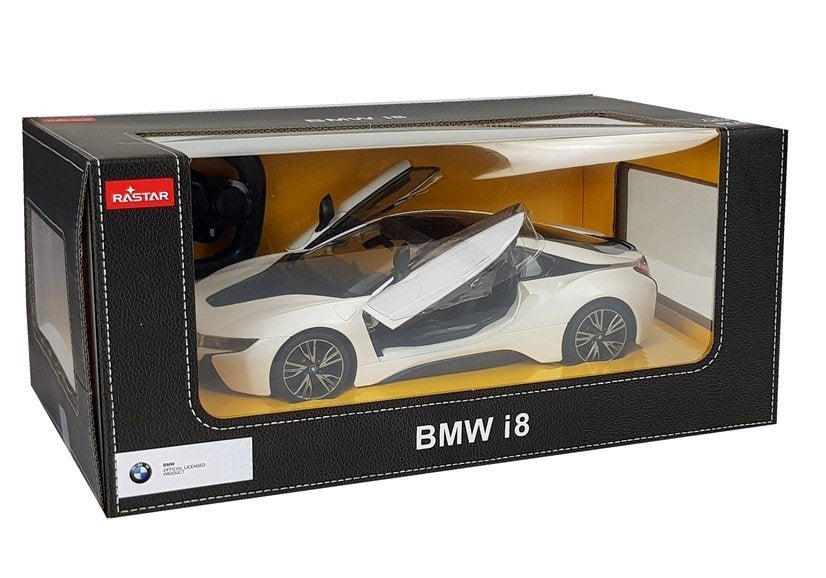 Masinuta cu telecomanda BMW i8 Rastar 1:14, alb, Lean 6014