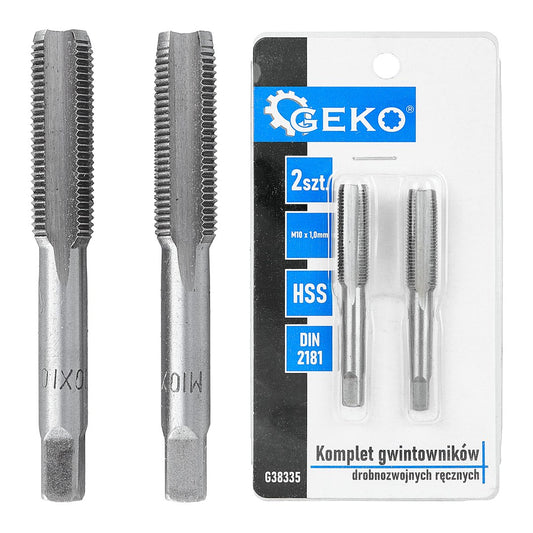 Set tarozi pentru filetare manuala, M10 x 1,0 mm, 2 bucati, Geko G38335