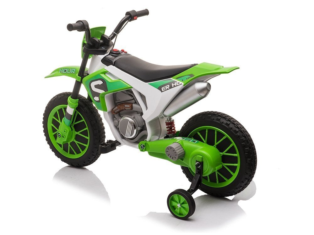 Motocicleta electrica XMX616, verde, Lean 9012