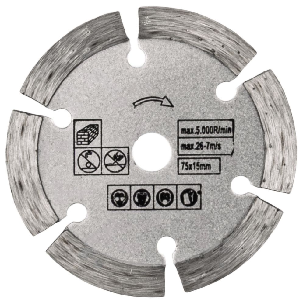 Set discuri pentru lemn, metal, caramida, beton, 75 mm, 7 bucati, Red Technic RTSZK0134-ZTA