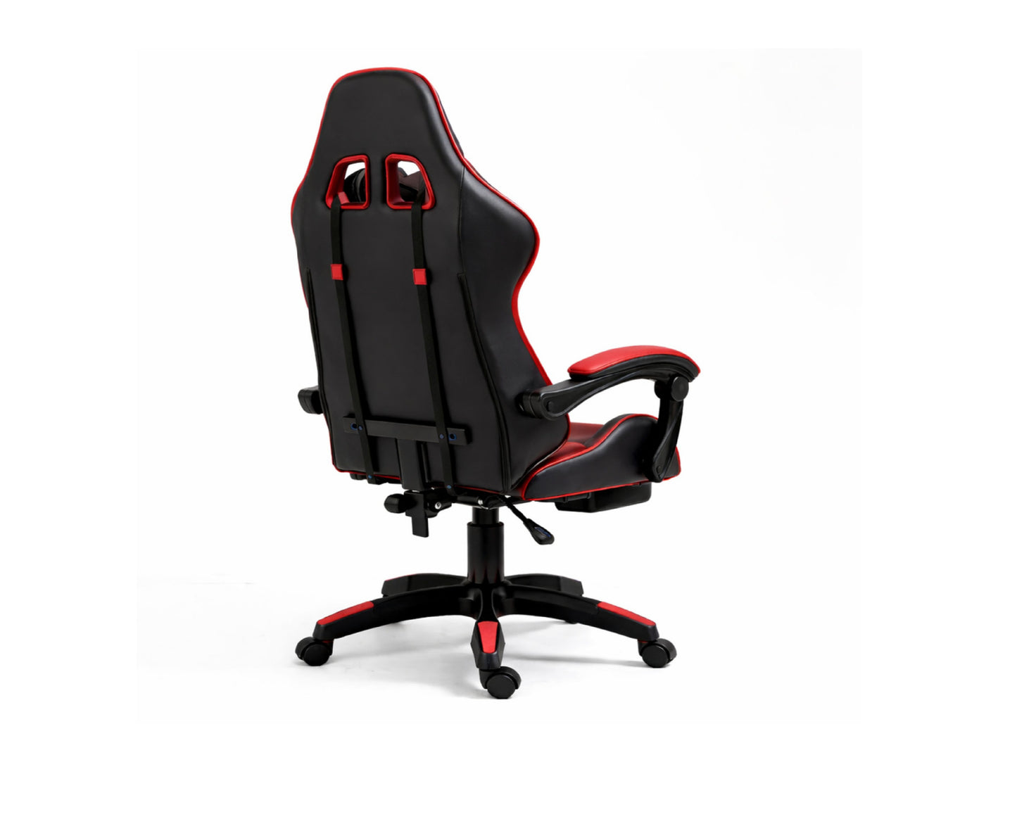 Scaun pentru gaming rotativ cu suport pentru picioare, negru / rosu, Lean 30554