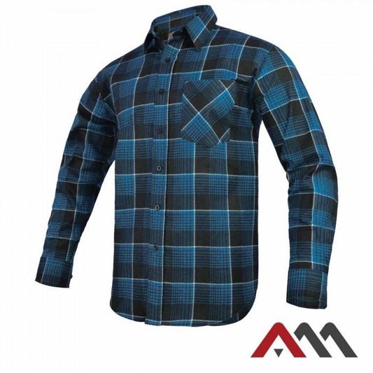 Camasa de lucru Flanel Modar, bumbac, albastru / negru, marimea XL (44), Artmas ART714225