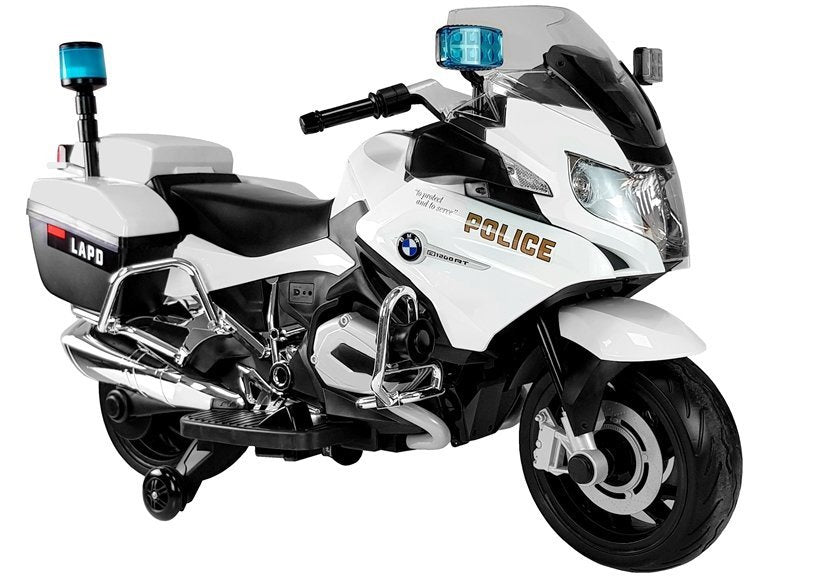 Motocicleta de politie cu bateriiBMW R1200, alb, 119x71x39cm, Lean 2818