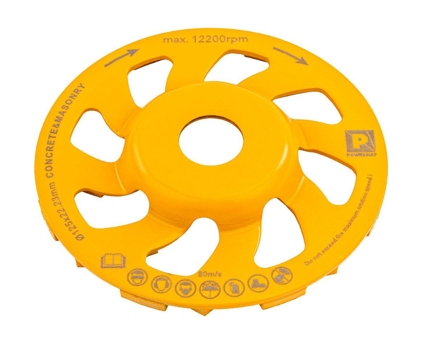 Disc diamantat pentru slefuit PM-DTG-1251T, 125 mm, Powermat PM1417