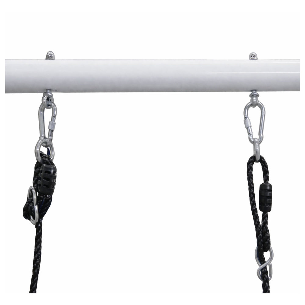 Balansoar de gradina cu leagan 2 in 1, 210 x 170 cm, alb, Lean 29180