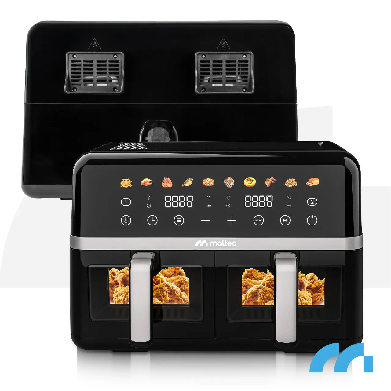 Friteuza dubla cu aer cald, 10 l, 2800 W, MalTec 113675