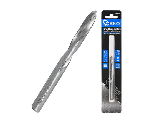 Burghiu pentru metal cu insertie de carbura, 9 x 90 mm, Geko G37205