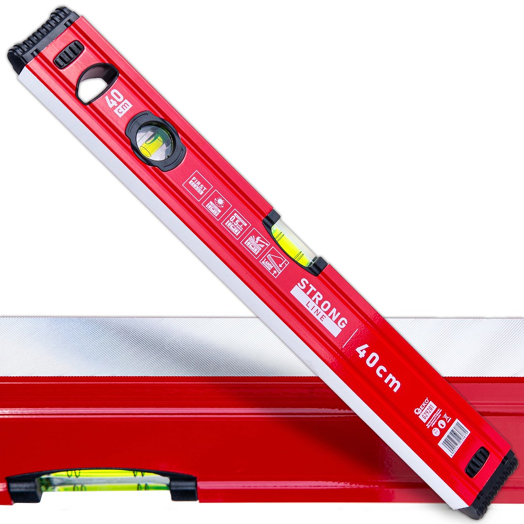 Nivela din aluminiu cu bula Strong Line, 400 mm, Geko G29201