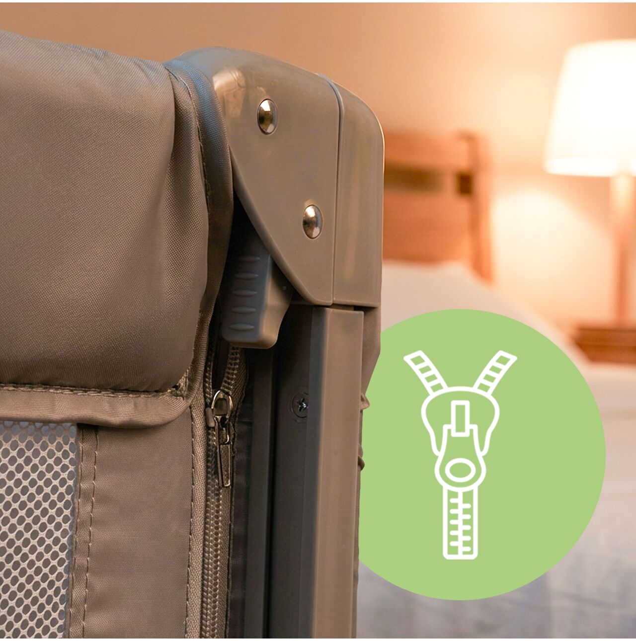 Patut pliabil de calatorie, 60 x 120 cm, gri, MalPlay 113842