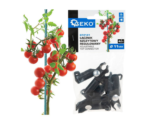 Set conectori superiori reglabili pentru araci, 11 mm, 4 bucati, Geko G72141