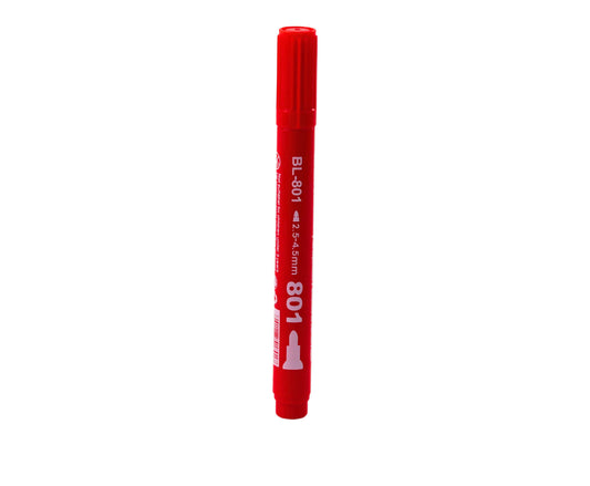 Marker permanent rosu, 2.5 - 4.5 mm, Lean 21507