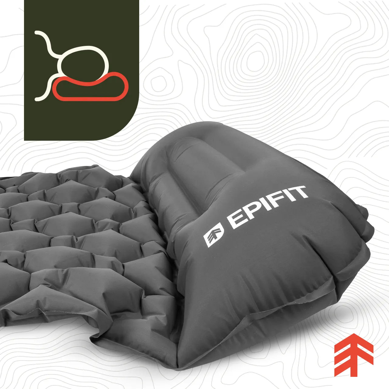Saltea autogonflabila pentru camping, 190 x 60 x 5 cm, gri, MalTec 112760