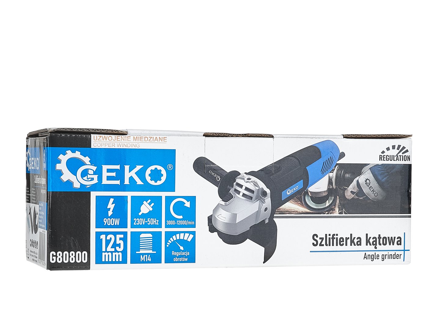 Polizor unghiular 125 mm 900 W, putere reglabila, Geko G80800