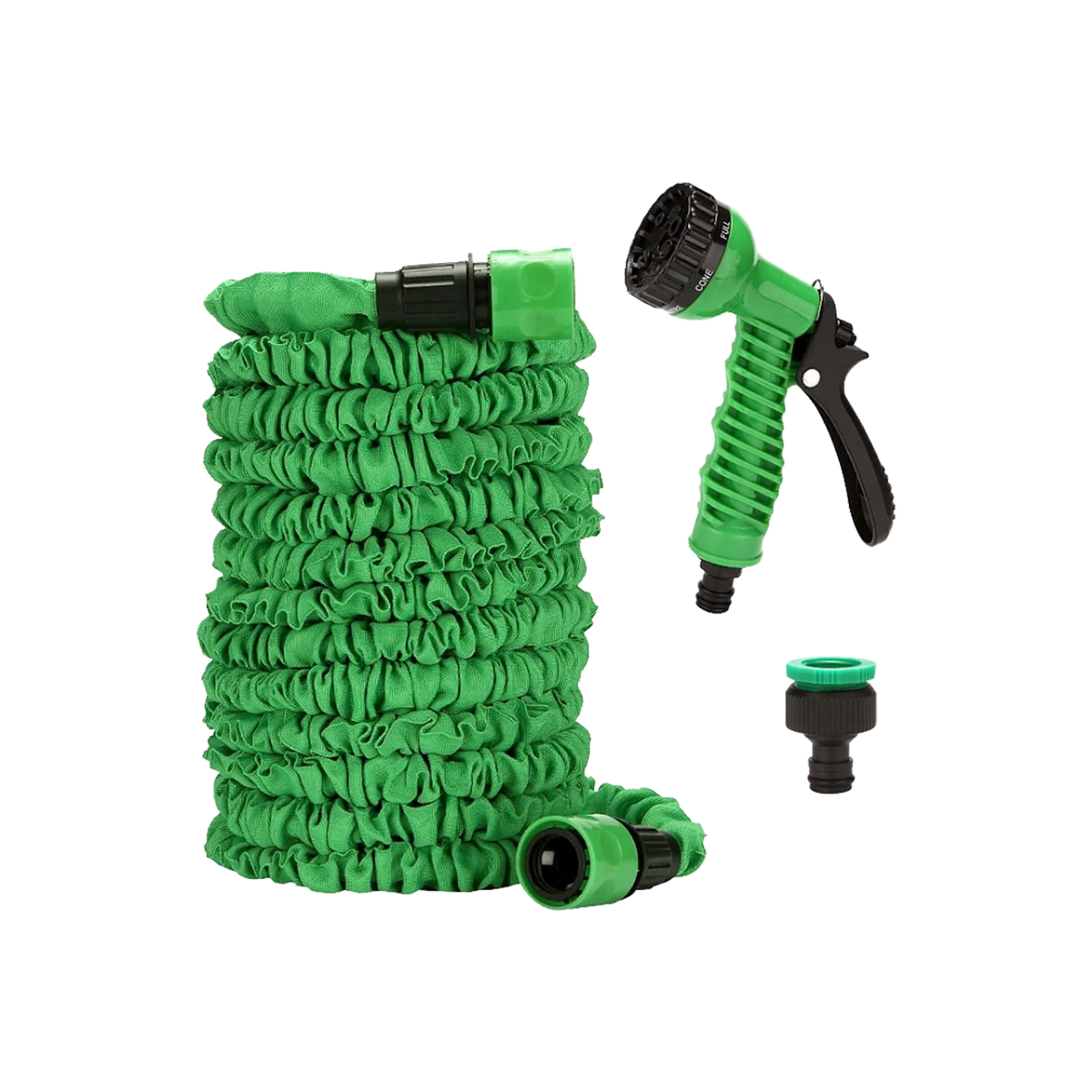 Furtun extensibil pentru gradina, 20-60 m (200 ft), pistol de stropit cu 7 functii si accesorii, Ibo Dambat IB003236