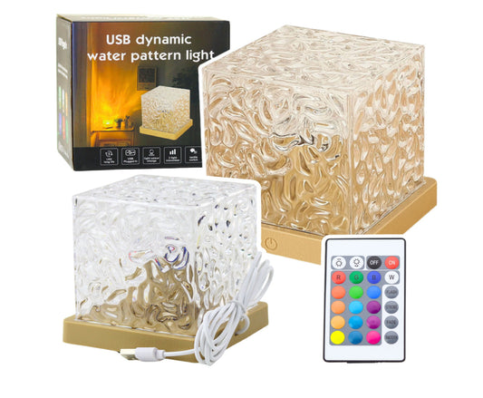 Lampa de veghe LED cu 16 culori RGB, telecomanda, 11.5 x 11.5 cm, Lean 27710