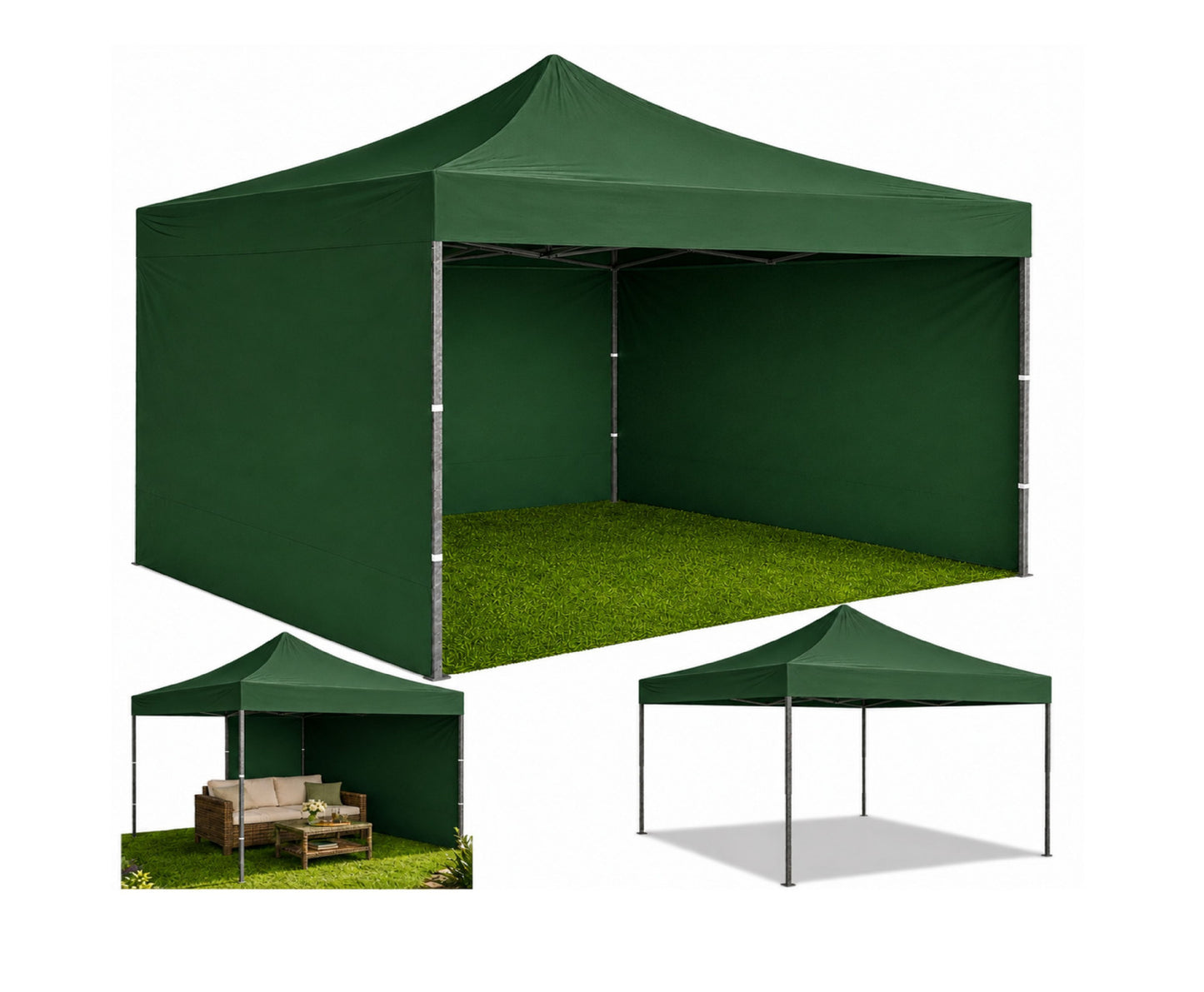 Pavilion de gradina, verde, 3 x 3 m, Lean 29330