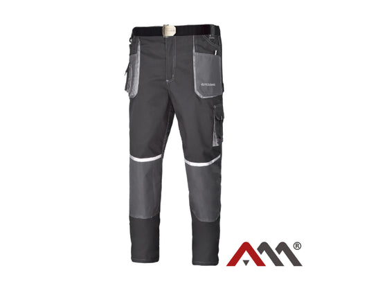 Pantaloni cu talie inalta Euroclassic, gri, marimea 48, Artmas ART794371