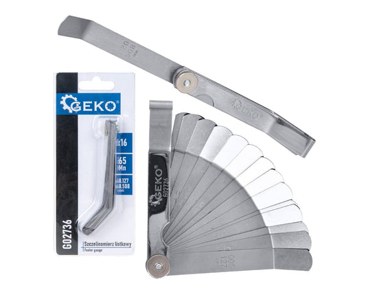 Set lere grosime, 0,127 – 0,508 mm, 16 bucati, Geko G02736