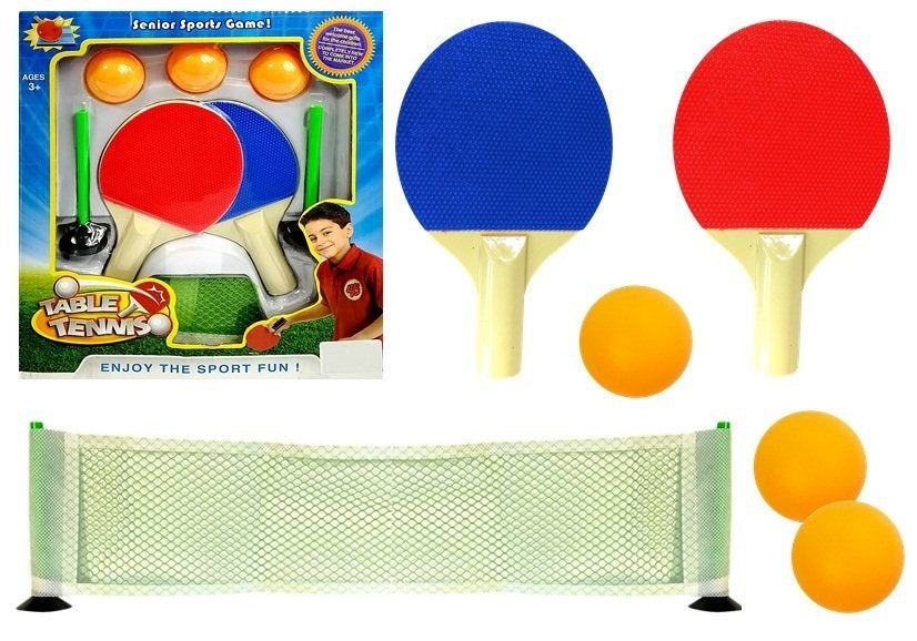 Set tenis de masa cu 2 palete, 3 bile, multicolor, 60 x 9 cm, Lean 5666