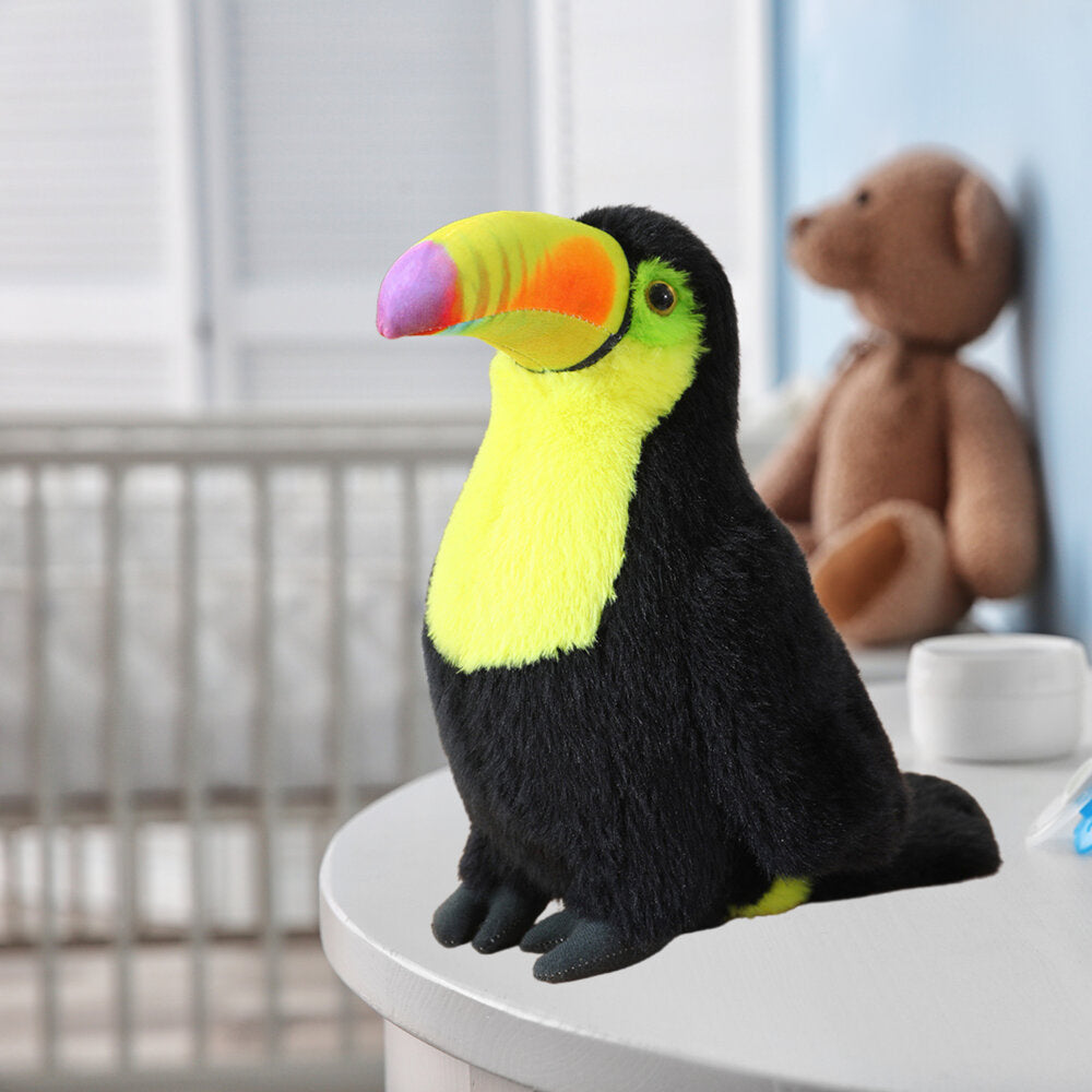 Jucarie de plus Toucan, galben / negru, 20 cm, Lean 13818