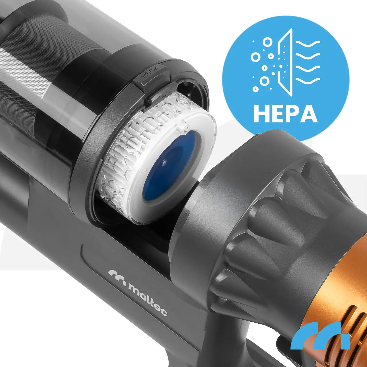 Aspirator vertical cu acumulator LED TURBOCYCLONE PRO4000 3 in 1, 500 W, MalTec TURBOCYCLONE 114103