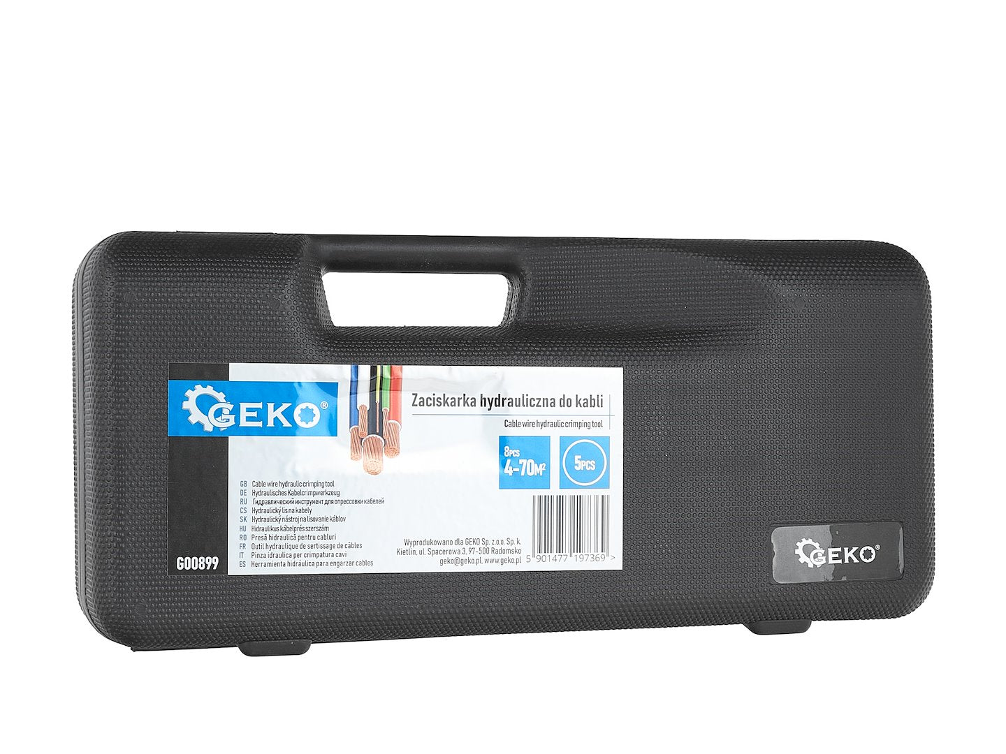 Cleste hidraulic sertizare cabluri 4-70 mm², Geko G00899