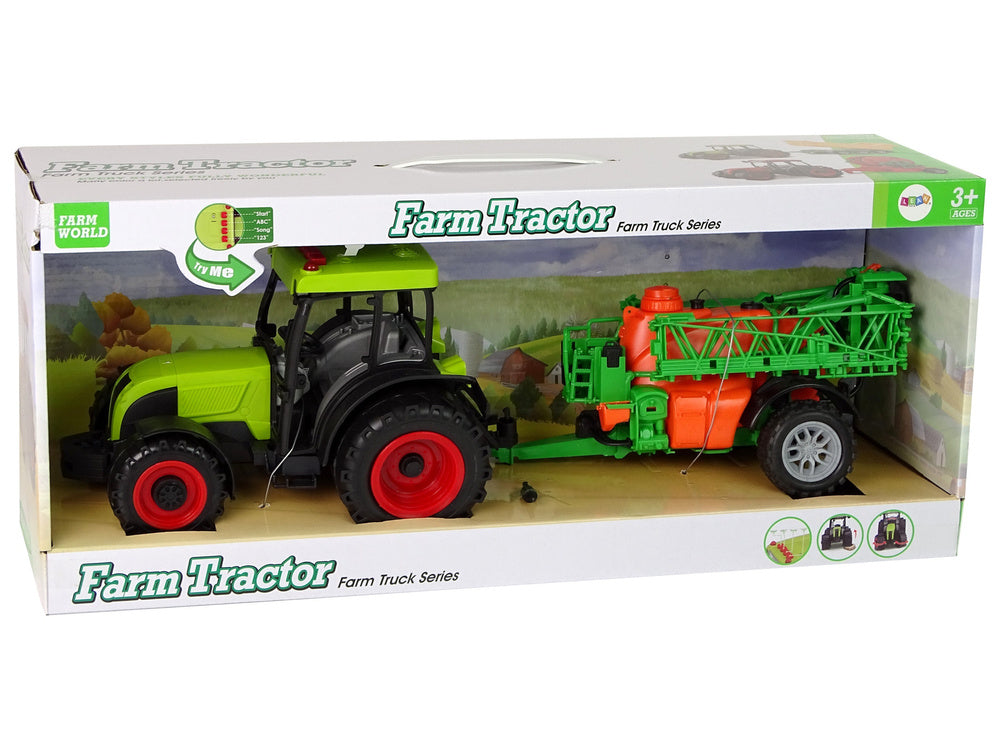 Tractor cu acumulator si pulverizator, verde, Lean 12116