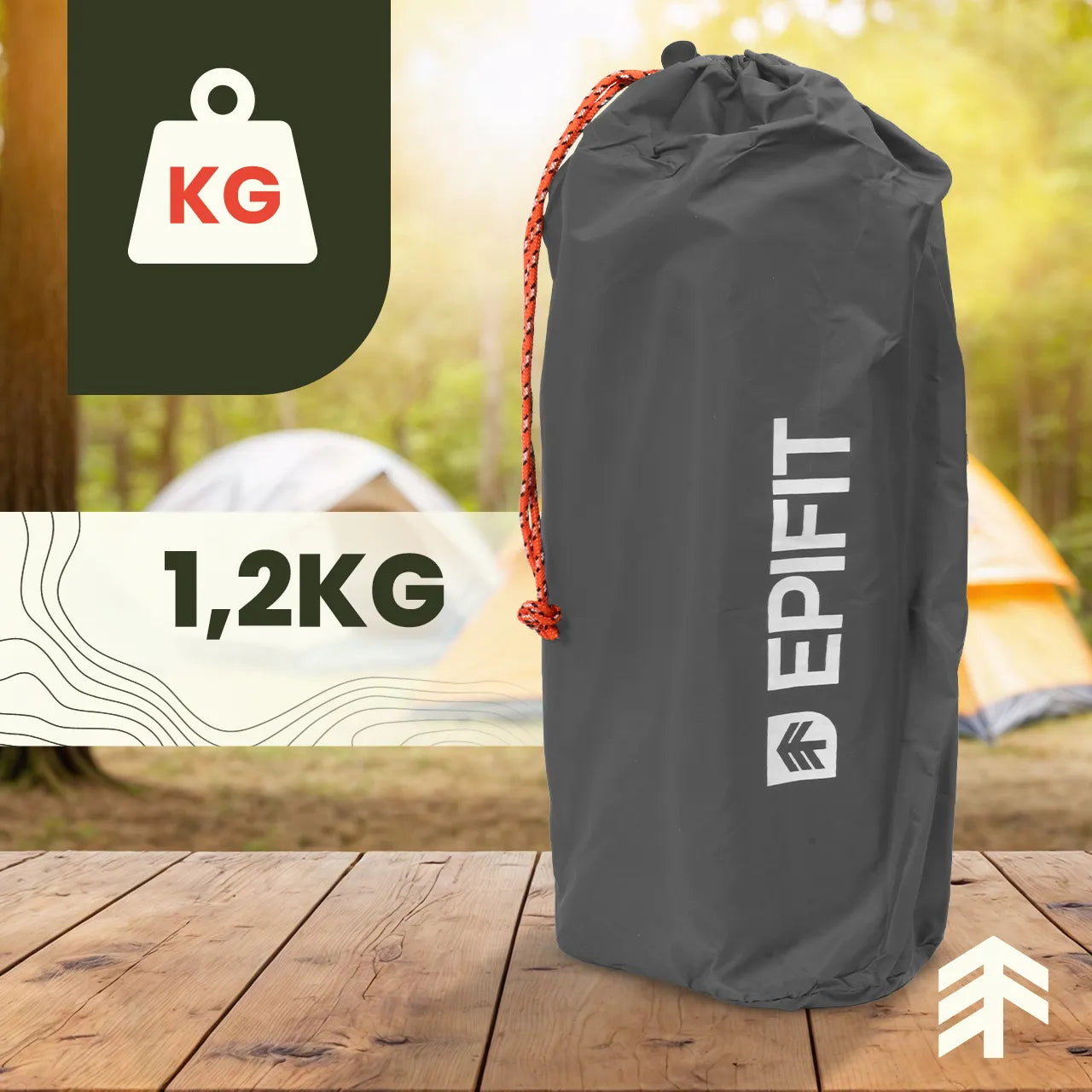 Saltea autogonflabila pentru camping, 195 x 120 x 5 cm, gri, MalTec 112762