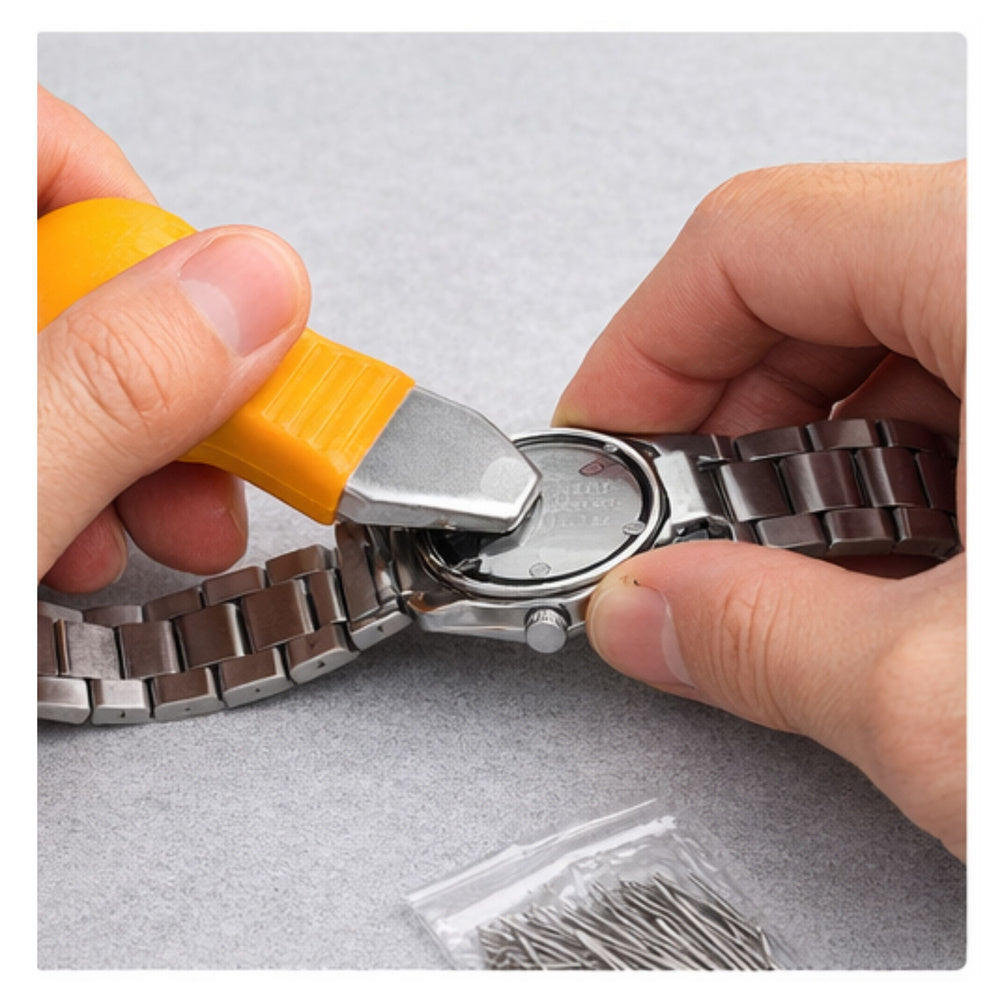 Set unelte pentru repararea ceasurilor din inox si aluminiu, 21 x 10 x 5.5 cm, Lean 26744