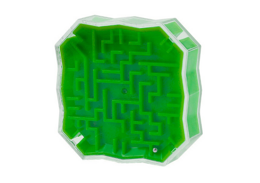Joc de logica labirint, 5 x 5 x 2 cm, verde, Lean 21053