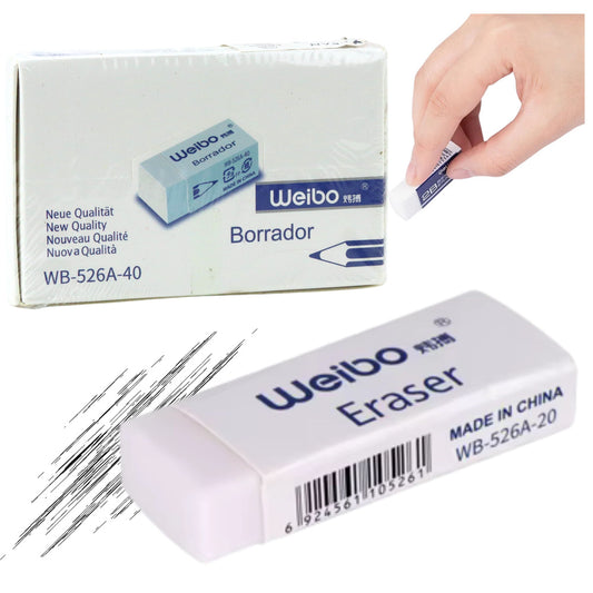 Guma de sters Weibo WB-526A, alb, 3,5x2x1cm, Lean 22412