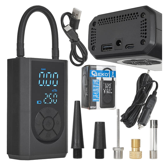 Mini compesor auto portabil 4000mAh 84W, Geko G01263