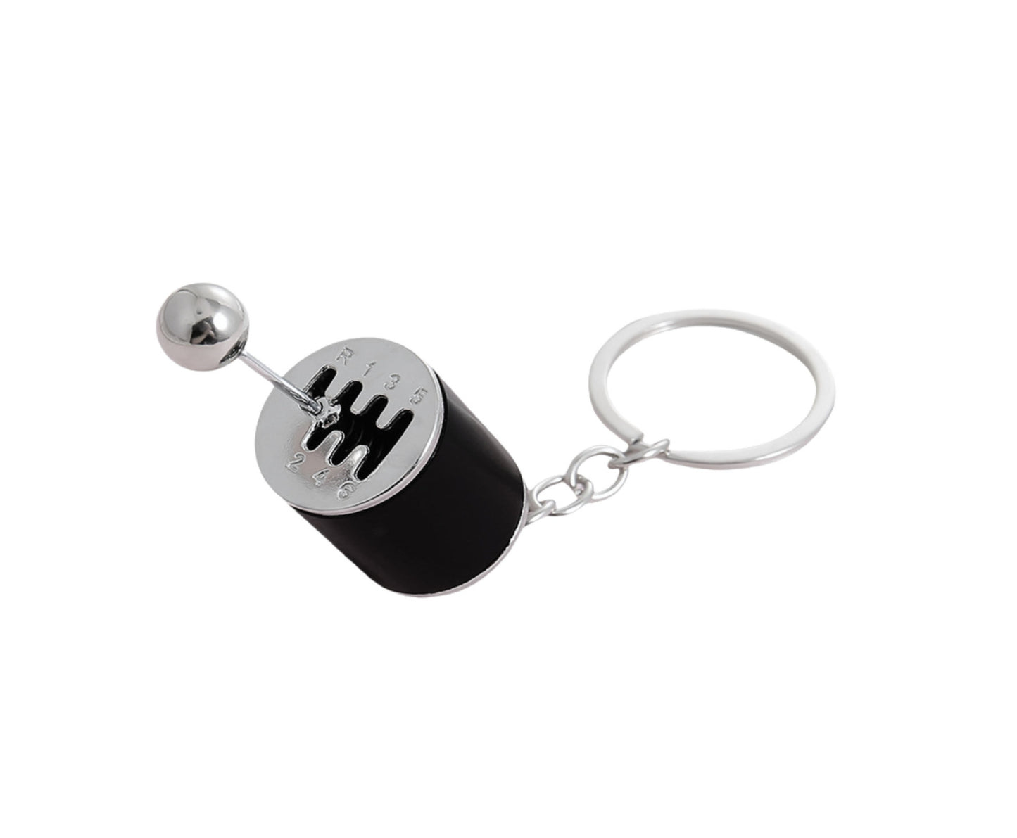 Breloc metalic pentru chei cutie de viteze, 5 x 2.5 cm, negru, Lean 26208