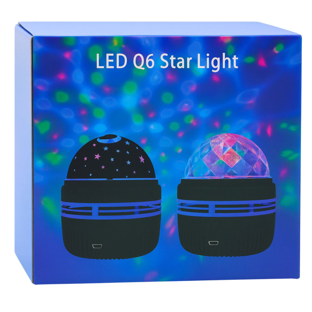 Proiector LED cu efecte luminoase RGB, 7.9 x 9.6 cm, telecomanda, Lean 27706