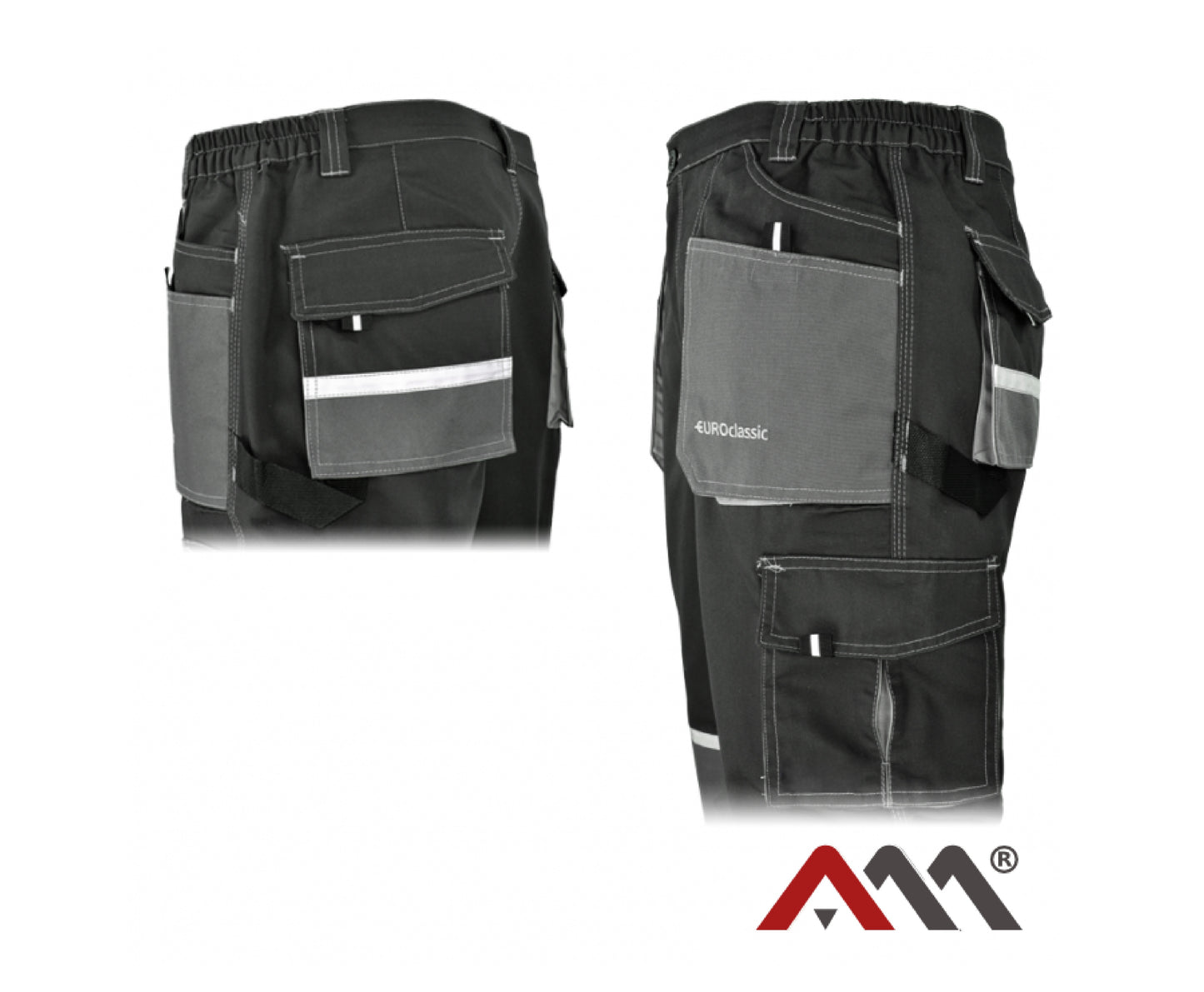 Pantaloni de lucru cu elemente reflectorizante Euroclassic, marimea 46, Artmas ART794364