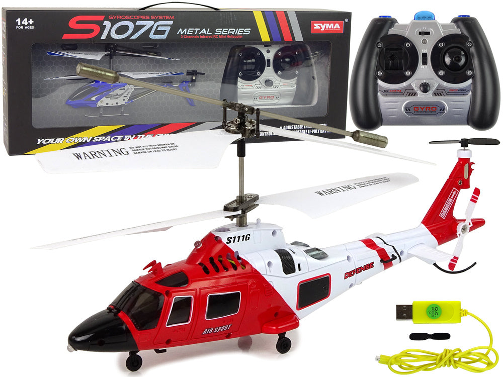 Elicopter cu telecomanda, 21.5 x 5 x 9.5 cm, multicolor, Lean 12650