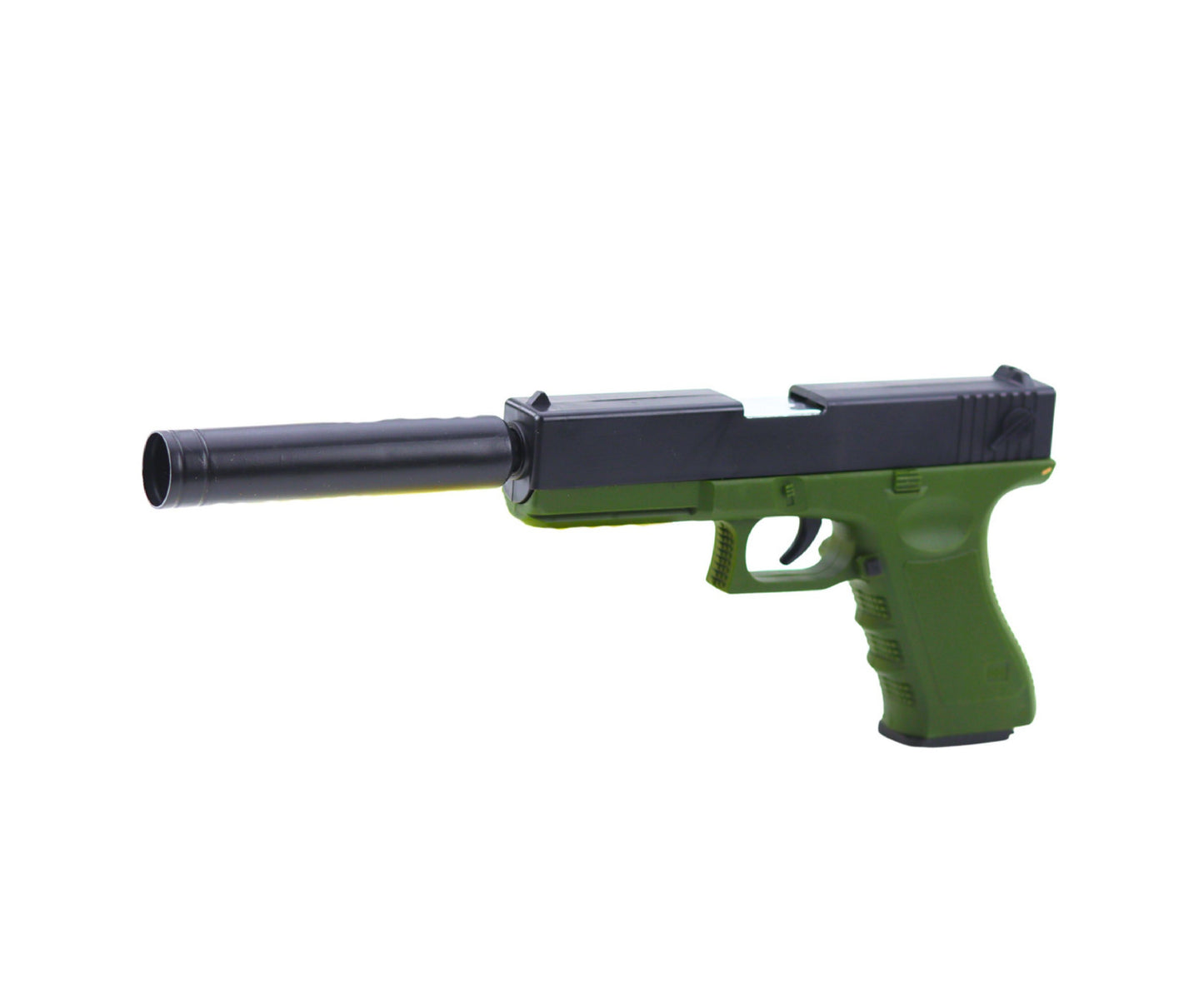 Pistol de jucarie cu munitie din spuma, 21,5x13,5x3,5cm, verde, Lean 27729