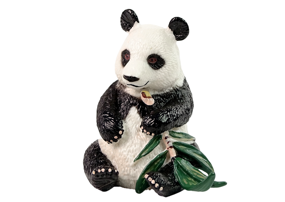 Figurina de colectie urs panda cu bambus, 7.5 x 6 x 6 cm, Lean 12292