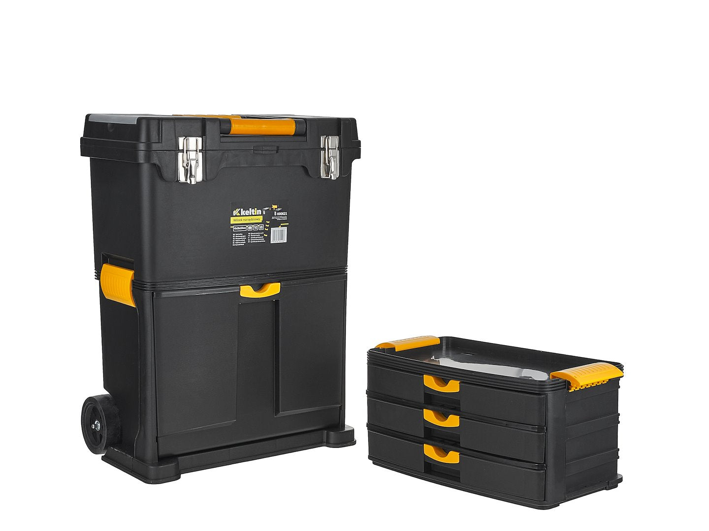 Carucior pentru scule cu organizator, 4 sertare, plastic, Keltin K00621