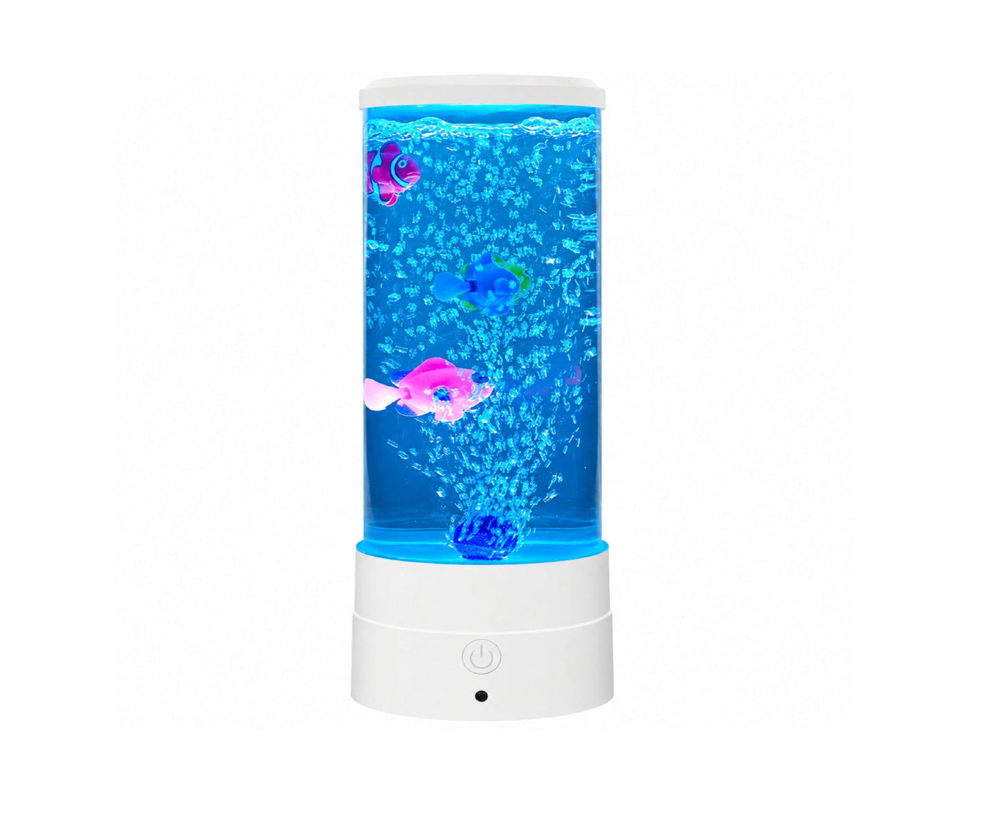 Lampa de veghe decorativa cu pestisori, lumina LED RGB, 16 culori, alb, Lean 31098