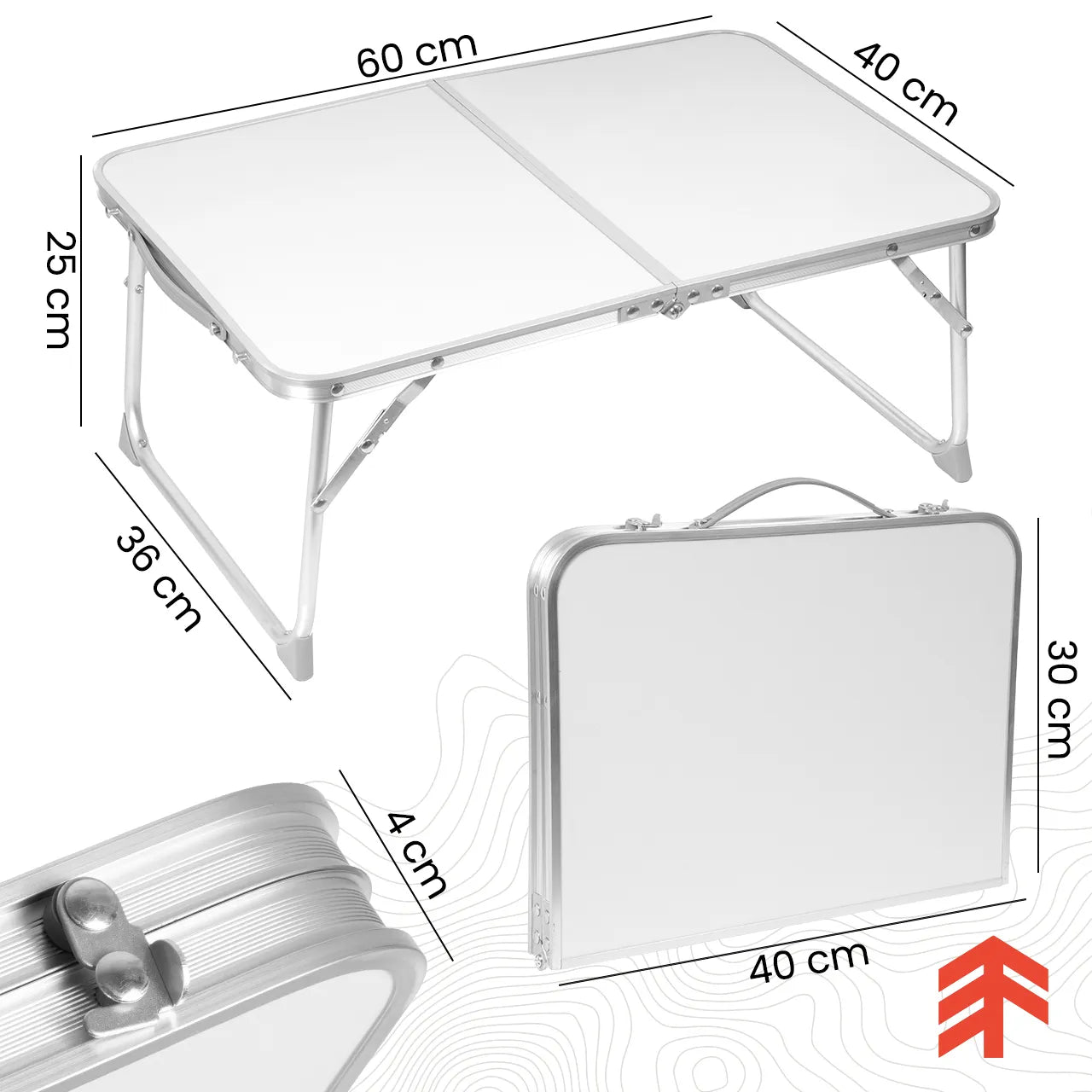 Masa pliabila pentru camping, 60 x 40 x 25 cm, MalTec 112756
