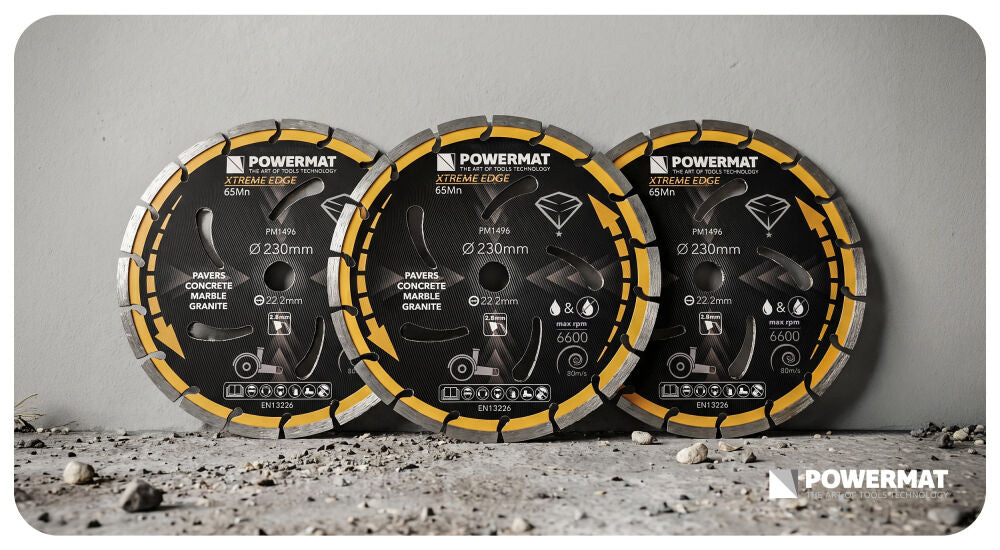 Disc diamantat segmentat PM-TDCS-2302T, 230 mm, Powermat PM1496